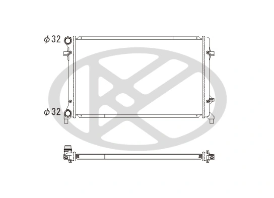 Radiator, engine cooling PL452657
