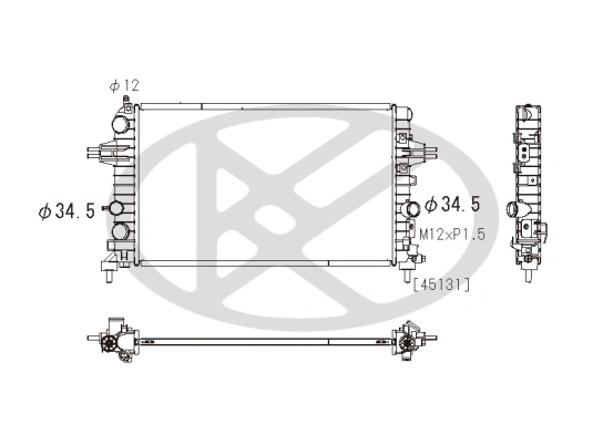 Radiator, engine cooling PL462620