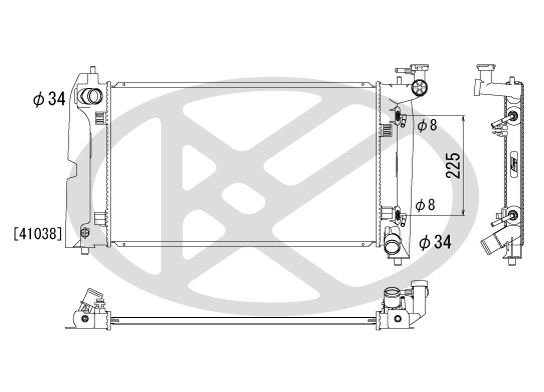 Radiator, engine cooling PL011605