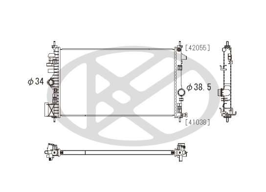 Radiator, engine cooling PL462648