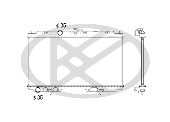 Radiator, engine cooling PL021772R