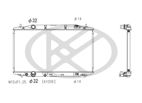 Radiator, engine cooling PL082900