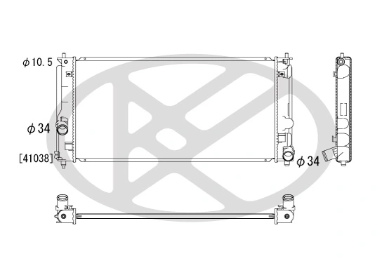 Radiator, engine cooling PL010927