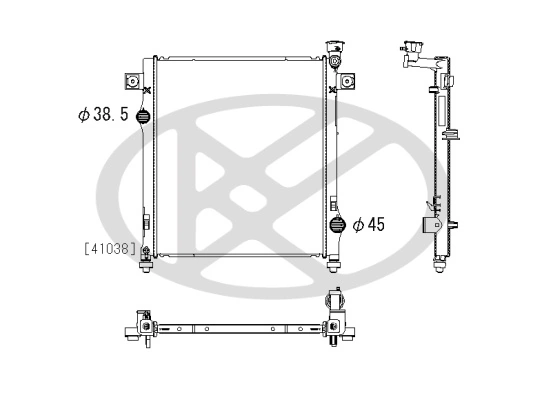Radiator, engine cooling PL332592