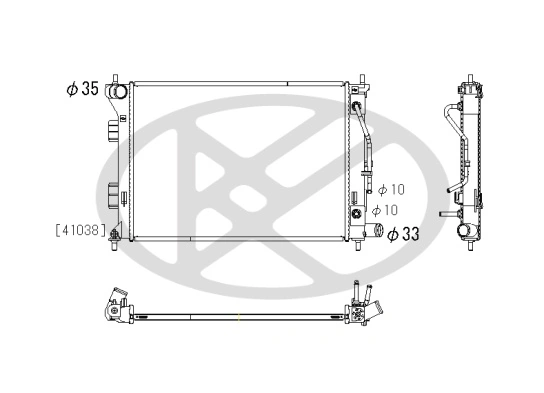 Radiator, engine cooling PL812540