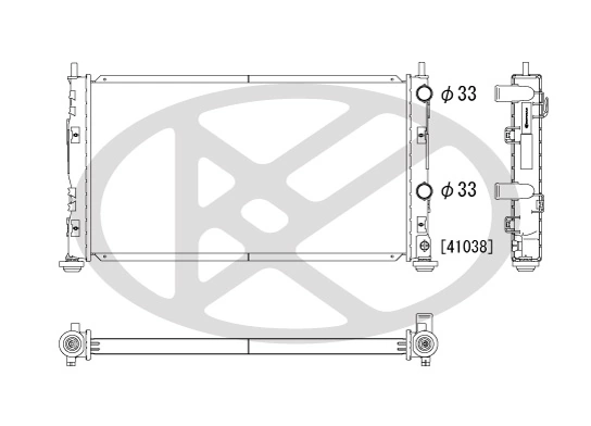 Radiator, engine cooling PL332040