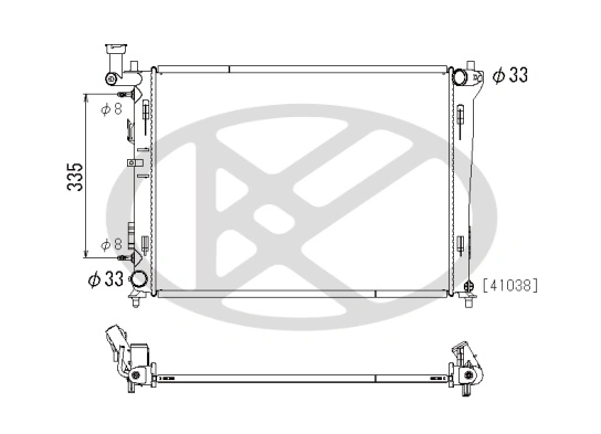 Radiator, engine cooling PL812388
