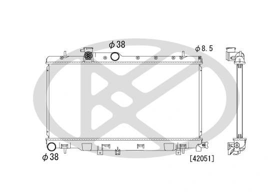 Radiator, engine cooling PL092154