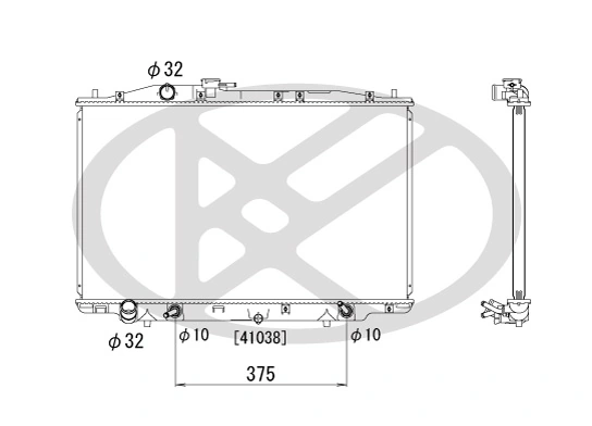 Radiator, engine cooling PL081853