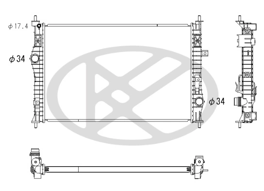 Radiator, engine cooling PL483508