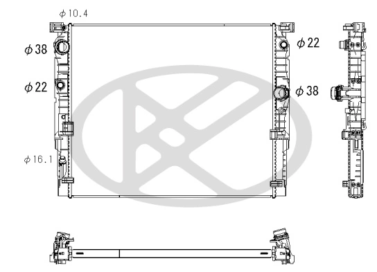 Radiator, engine cooling PL423362R