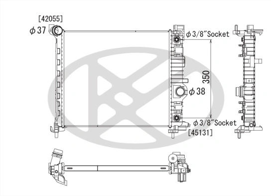 Radiator, engine cooling PL462796