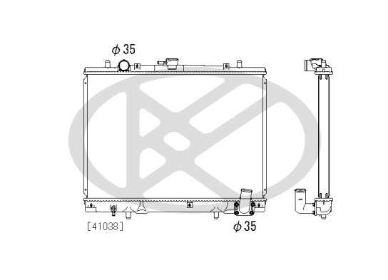 Radiator, engine cooling PL031878