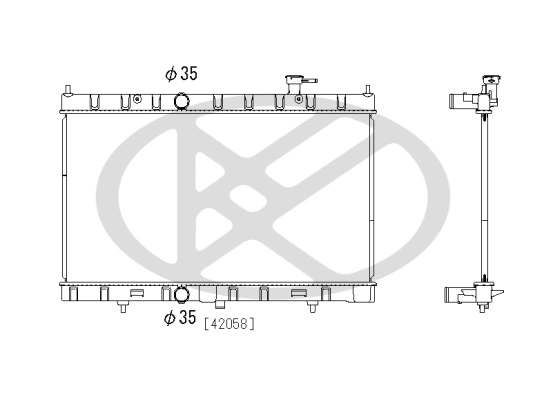 Radiator, engine cooling PL023078