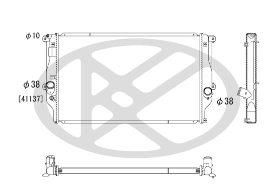 Radiator, engine cooling PL012120
