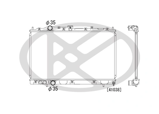 Radiator, engine cooling PL030610