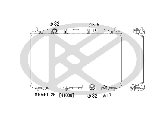 Radiator, engine cooling PL082056