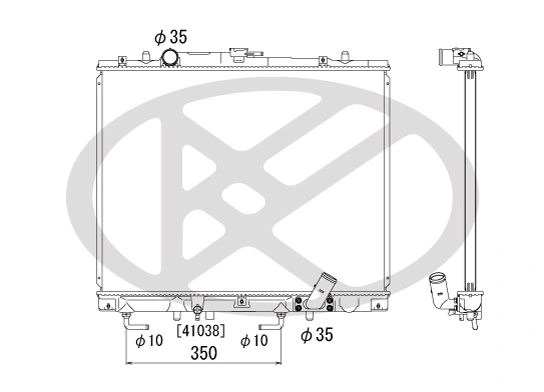 Radiator, engine cooling PL030697