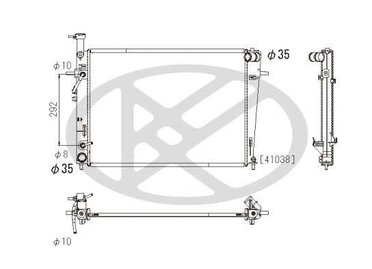 Radiator, engine cooling PL812655