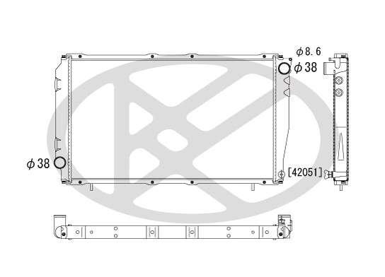 Radiator, engine cooling PL090302