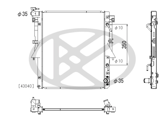Radiator, engine cooling PL033319