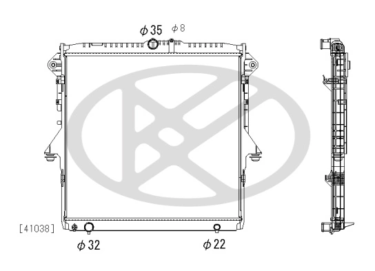Radiator, engine cooling PL062981