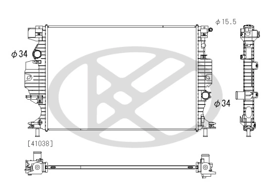 Radiator, engine cooling PL323422