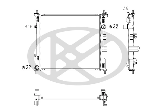 Radiator, engine cooling PL022907
