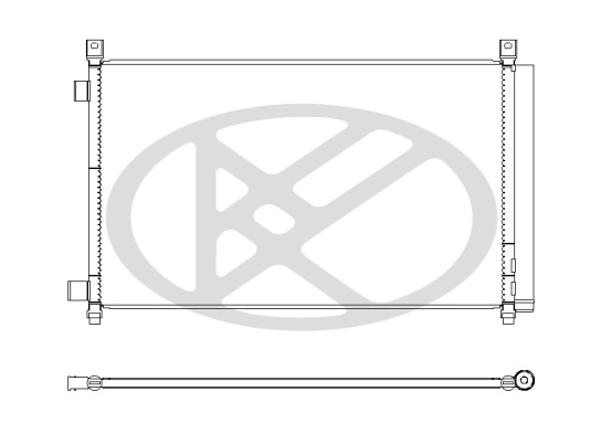 Condenser, air conditioning CD020876