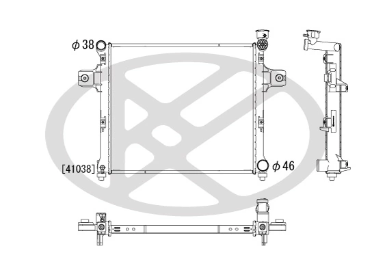 Radiator, engine cooling PL331903