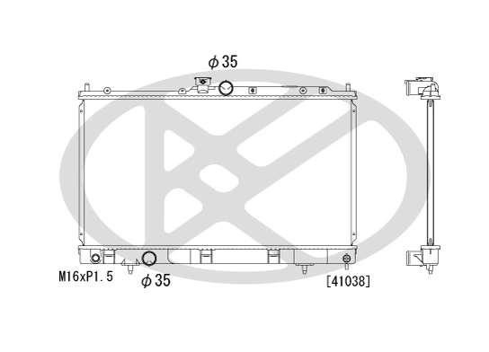 Radiator, engine cooling PL031726