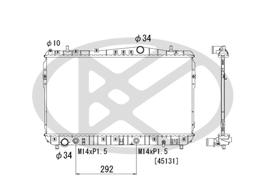 Radiator, engine cooling PL101899
