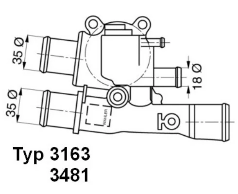 Thermostat, coolant 3163.88D