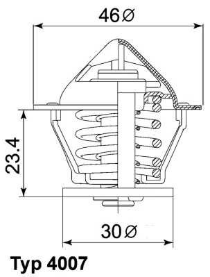 Thermostat, coolant 4007.80D