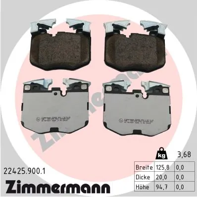 Brake Pad Set, disc brake rd:z 22425.900.1