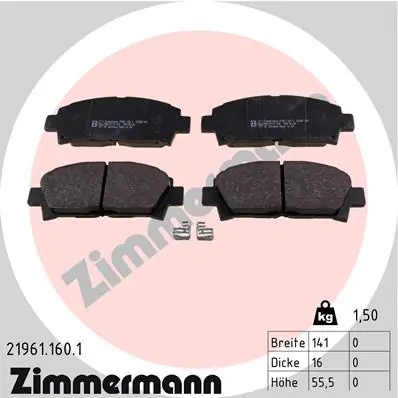 Brake Pad Set, disc brake 21961.160.1