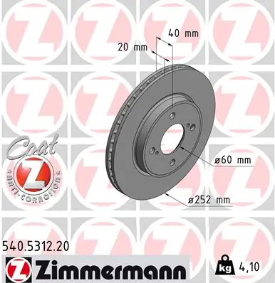 Brake Disc COAT Z 540.5312.20