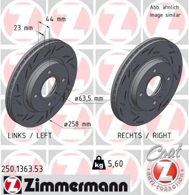 Brake Disc BLACK Z 250.1363.53