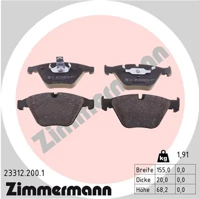 Brake Pad Set, disc brake 23312.200.1