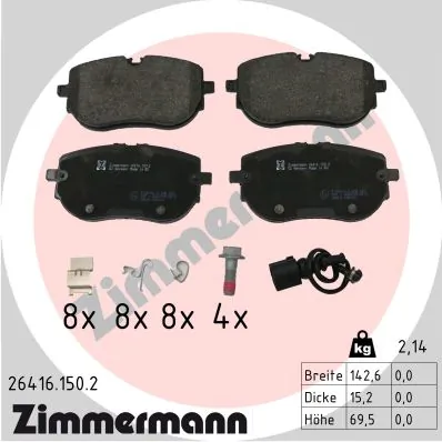 Brake Pad Set, disc brake 26416.150.2