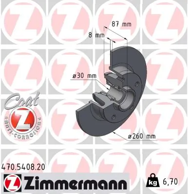 Brake Disc COAT Z 470.5408.20