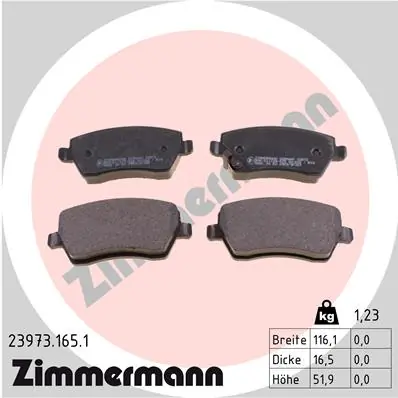 Brake Pad Set, disc brake 23973.165.1