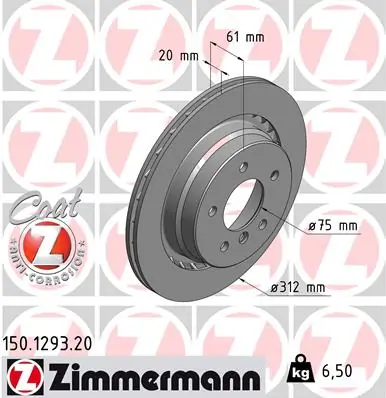 Brake Disc COAT Z 150.1293.20