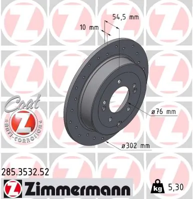 Brake Disc SPORT BRAKE DISC Z 285.3532.52