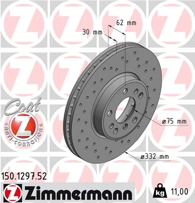Brake Disc SPORT BRAKE DISC Z 150.1297.52