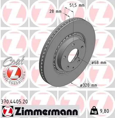 Brake Disc COAT Z 370.4405.20