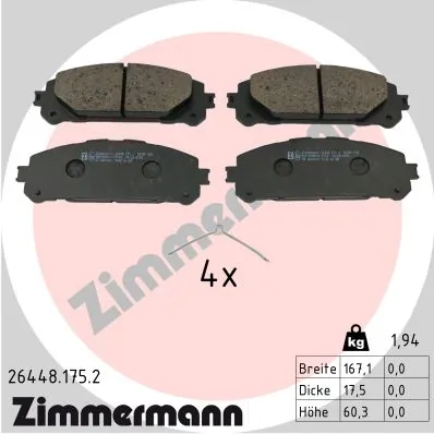 Brake Pad Set, disc brake 26448.175.2