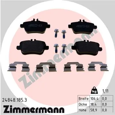 Brake Pad Set, disc brake 24848.185.3