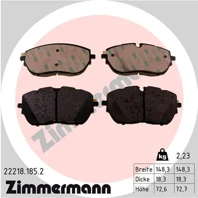 Brake Pad Set, disc brake 22218.185.2