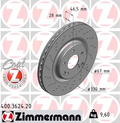 Brake Disc COAT Z 400.3624.20